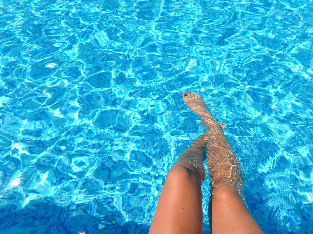a person in the swimming pool